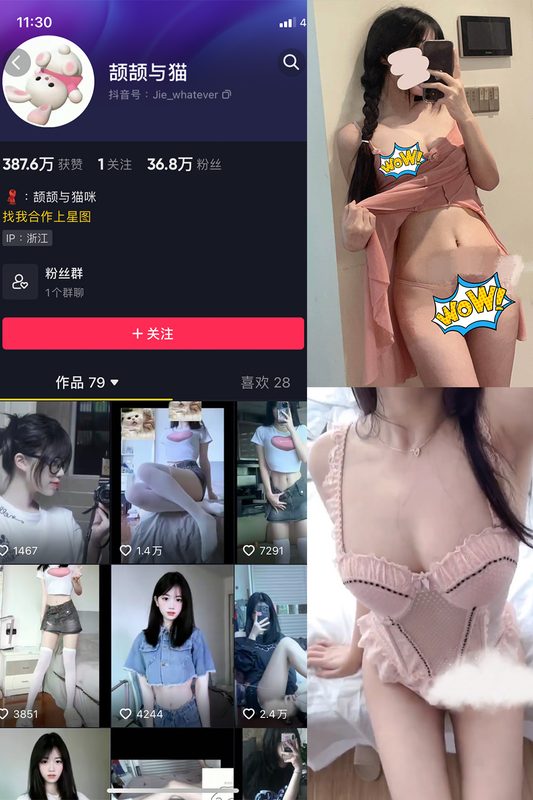 抖音 颉颉与猫 微密圈 NO.001期 【17P6V】-MIYI